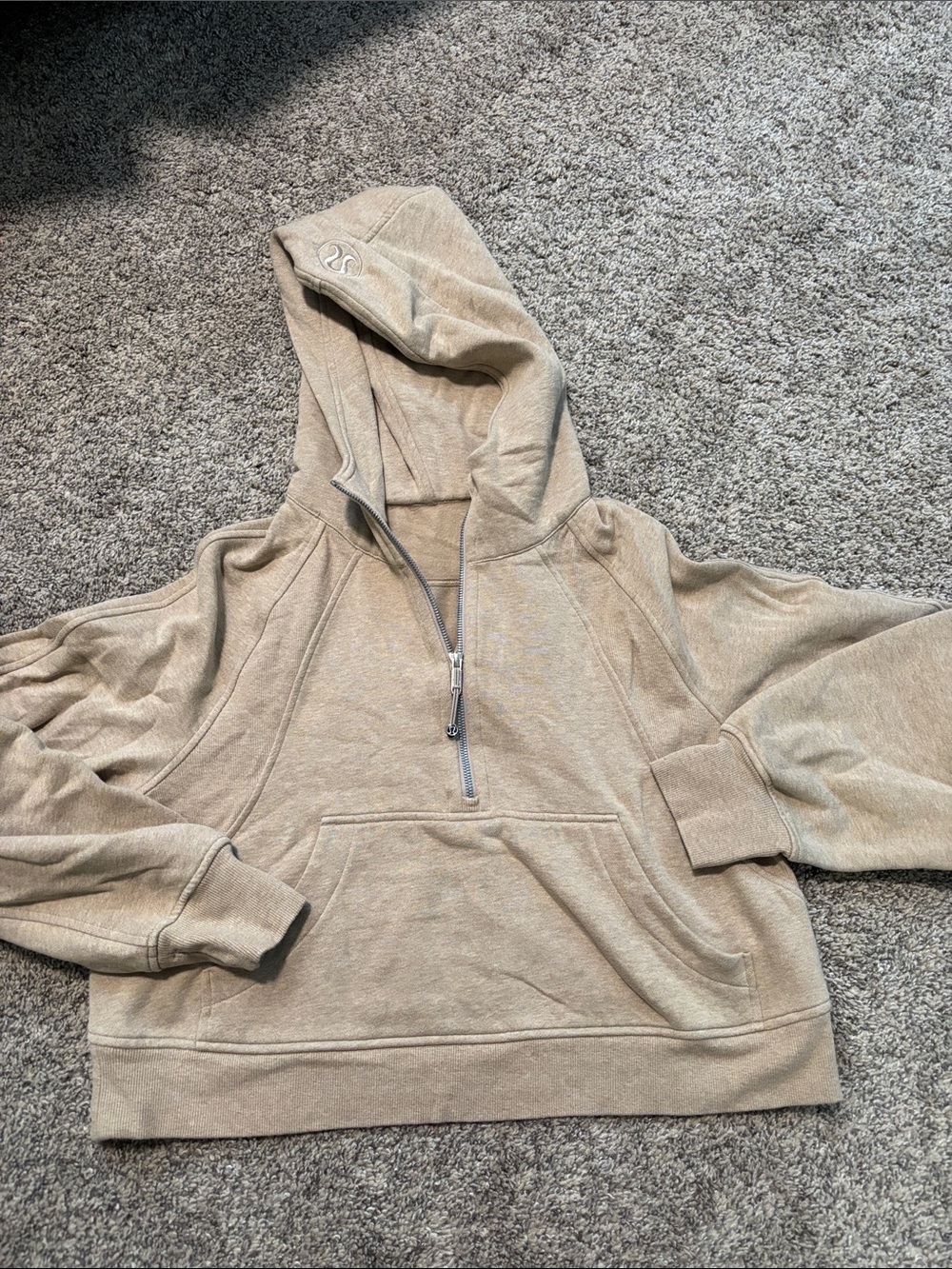 Lululemon Scuba Oversized Half-Zip Hoodie Heathered Nutmeg size M/L